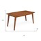 Homeroots 66" Brown Solid Wood Dining Table 640720 - alternate 2