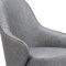 Homeroots 28" Gray And Gold Faux Leather And Faux Leather Swivel Arm Chair 556467 - alternate 2
