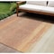 Homeroots 10' X 14' Salmon Striped Washable Indoor Outdoor Area Rug 608517 - alternate 1