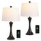 Jonathan Y Bennett 22.8 in. Traditional Transitional Metal Hourglass USB-A and USB-C Charging Ports LED Ta, 2PK JYL6621C-SET2 - alternate 1