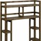 Homeroots Chestnut Finish 2 Tier Solid Wood Over Toilet Organizer 380014 - alternate 3