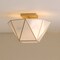 Vaxcel Burnett 2-Light Brass Gold Mid-Century Modern Semi Flush Mount Ceiling Fixture C0331 - alternate 3