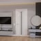Sartodoors Interior Door 18 x 84 inches, BASIC 4903 White with Black Glass, Single Regular Panel Frame Handle BASIC4903ID-WS-1884 - alternate 2