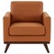 Leisuremod Chester Modern Leather Accent Armchair with Birch Wood Base, Cognac Tan CS33TN-L - alternate 3