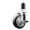Service Caster 4 Inch 316SS Black Polyurethane Swivel 1-5/8 Inch Expanding Stem Caster Brake SCC-SS316EX20S414-PPUB-BLK-TLB-158 - alternate 1
