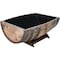 Real Wood Products Co 26 In. x 35 In. Oak Barrel Garden Planter Brown B110 - alternate 2