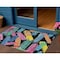 Homeroots 3' X 5' Black Pink And Yellow Striped Washable Indoor Outdoor Area Rug 618040 - alternate 1