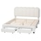 Baxton Studio Caradonna Cream Teddy-Bear Fabric Bed with Storage Drawers, Queen 266-14501-ZORO - alternate 3