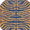 Homeroots 8' Navy Blue And Pink Round Animal Print Washable Indoor Outdoor Area Rug 600680 - alternate 4