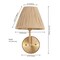 Jonathan Y Malaya 8" 1-Light Bohemian Coastal Metal Pleated Paper Shade LED Vanity Light, Beige/Brass Gold JYL1614A - alternate 3