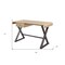 Homeroots 50" Gold and Black Aluminum Writing Desk 491400 - alternate 2