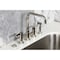 Kingston Brass Bridge Kitchen Faucet with Brass Sprayer, Polished Nickel KS8286CTLBS - alternate 2