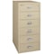 Fireking Fire-Resistant Card Check Note File Cabinet, 6 Drawer, Parchment, 52-3/4 in H 6-2552-CPA - alternate 1