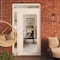 Vdomdoors Front Exterior Prehung Metal-Plastic Door Clear Glass / MANUX 8666 White Silk / Office Commercial a MANUX8666EXD-WS-W30+14xH80+12-RH-I - alternate 2