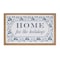 Homeroots 10" X 19" Blue And White Home For The Holidays Wood Framed Art 634264 - alternate 1