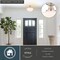 Vaxcel Eastgate 12-in Satin Nickel Schoolhouse Semi-Flush Ceiling Light with Frosted Opal Glass C0352 - alternate 3