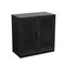 Homeroots 31" Black Textured Door Accent Cabinet With Three Shelves 564861 - alternate 3