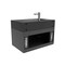 Castello Usa Nile 30-inch Black Vanity Set with Black Top and Brushed Nickel Handles CB-MC-30BLK-BN-2053-BL - alternate 2