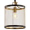 Jonathan Y Elena 10" Lantern Metal LED Pendant, Black/Brass Gold JYL9530A - alternate 2