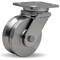 Hamilton Stainless Steel Workhorse Swivel Caster, 5" x 2" Stainless Steel V-Grooved Wheel, 3/4" Delrin Bearing S-WHS-5SVZ - alternate 1