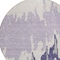 Homeroots 8' Purple And Ivory Round Abstract Washable Indoor Outdoor Area Rug 613652 - alternate 3
