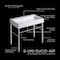 Whitehaus Collection Britannia Large Rectangular Sink Console with Front Towel Bar and Single Faucet Hole Drill B-U90-DUCG1-A09-1 - alternate 2