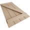 Ekena Millwork Rustic Four Board Joined Board-n-Batten Sandblasted Faux Wood Shutters w/Z-Board, 22W x 46H, PR SHUBJZ22X46SDPR - alternate 4