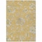 Homeroots 9' X 12' Gold Beige And Fern Green Floral Washable Indoor Outdoor Area Rug 589468 - alternate 2