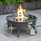 Leisuremod Walbrooke Patio Round Fire Pit and Tank Holder, Black WBL-29-24-GL - alternate 3