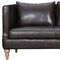 Homeroots 85" Dark Brown Leather Sofa With Brown Legs 546412 - alternate 3