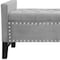 Homeroots 50" Light Gray and Black Upholstered Velvet Bench with Flip top 530655 - alternate 2