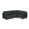 Osp Home Furnishings Wall Street  Corner Chair, Black WST51C-B18 - alternate 2
