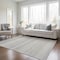Homeroots 9' X 12' Ivory Striped Washable Indoor Outdoor Area Rug 576962 - alternate 4
