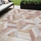 Homeroots 5' X 8' Copper Geometric Washable Indoor Outdoor Area Rug 608053 - alternate 1