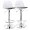 Elama 2 Piece Adjustable Bar Stool in Black and White with Chrome Base ELM-836A-BLK-WHT - alternate 1