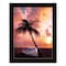 Homeroots Palm Tree Sunset Black Framed Print Wall Art 529592 - alternate 1