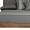 Homeroots Gray and Brown Wood And Linen King Bed Frame 486193 - alternate 4