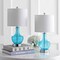 Jonathan Y Colette 20" Mini Glass Table Lamp, Amalfi Blue, 2PK JYL1029C-SET2 - alternate 2