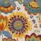 Homeroots 7' X 10' Ivory Blue Orange Red And Yellow Floral Indoor Outdoor Area Rug 546846 - alternate 4