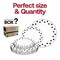 Smarty Had A Party White w/Black Dots Round Blossom Plastic Dinnerware Set (120 Dinner Plates+120 Salad Plates), 240PK 980-B-VP-CASE - alternate 3