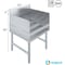 Amgood 22.5 in. x 24 in Stainless Steel Four-Tier Liquor Display Rack AMG LDR-2224-Z - alternate 1
