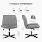 Yssoa Simple Deluxe Wide Criss Cross Legged Chair, Swivel Office Desk Chair, Height Adjustable PU Leather 3A88FNCHAIROFFICELEAGRY01 - alternate 2