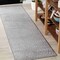 Jonathan Y Odense High-Low Minimalist Angle Geometric Gray/Ivory 2 ft. x 8 ft. Indoor/Outdoor Runner Rug SCN101B-28 - alternate 1