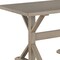 Homeroots 48" Gray Solid Wood Trestle Writing Desk 516430 - alternate 3