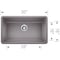 Blanco Precis 30 Single Bowl, Metallic Gray 442536 - alternate 3
