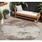 Homeroots 8' Brown And Beige Round Abstract Washable Indoor Outdoor Area Rug 599468 - alternate 1