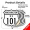 Signmission Washington Route Marker Shield Sign Us 1, 6 inch X 6 inch, Vinyl Decal, 5PK SHI-D-5PACK-6-475 - alternate 2