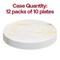 Smarty Had A Party 7.5" White w/Gold Marble Stroke Round Disposable Plastic Appetizer/Salad Plates (120 Plates), 120PK 907WH-CASE - alternate 3