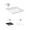 Smarty Had A Party 16 x 16 White Square with Groove Rim Plastic Serving Trays 24 Trays, 24PK 7916-CASE - alternate 2