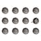 Homeroots Set of Twelve Black And Silver Ceramic Filigree Floral Drawer Pull Knobs, 12PK 321673 - alternate 2